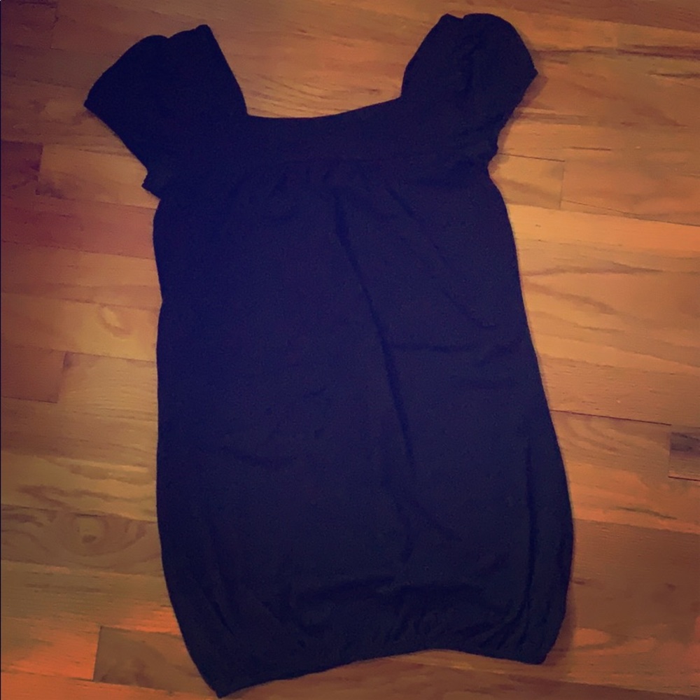 Black Square Neck Cotton Mini Dress 🖤